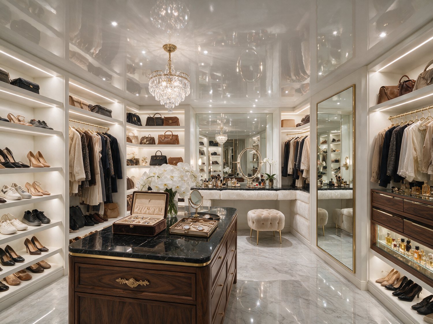 Closets & Walk-in Wardrobes stretch ceiling