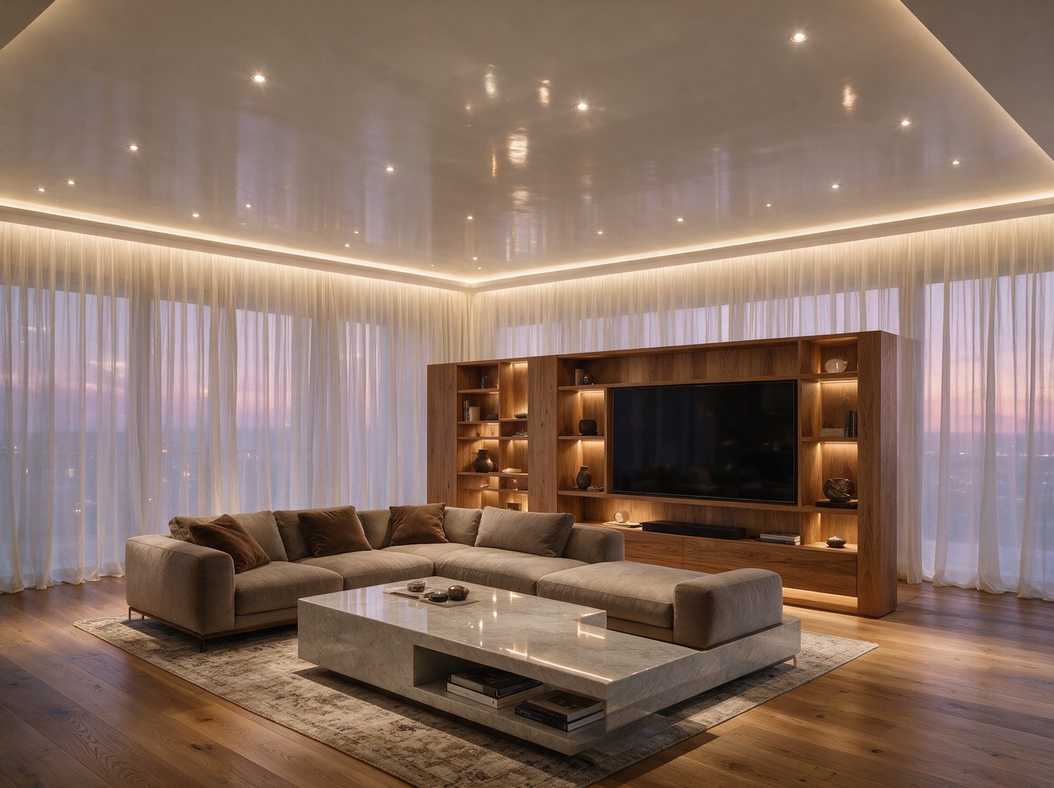 Living Rooms stretch ceiling