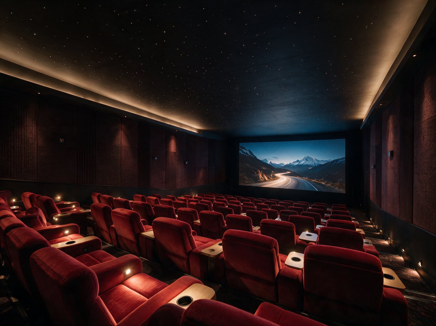 Movie Theaters stretch ceiling