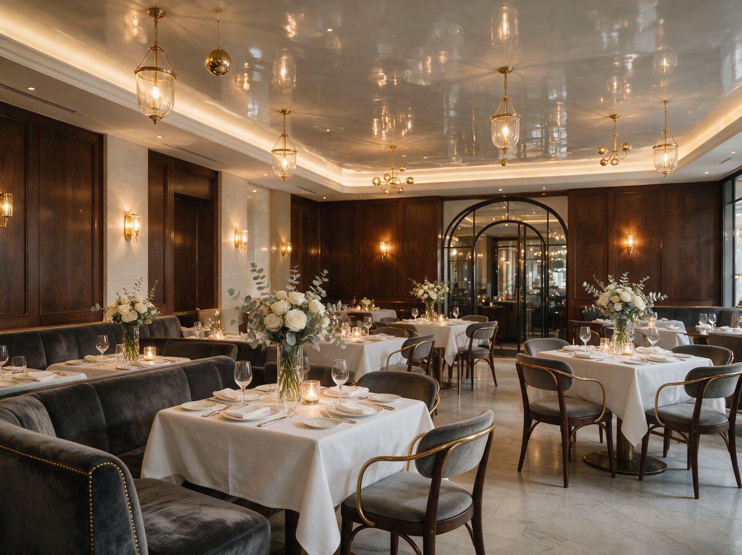 Restaurants & Cafes stretch ceiling