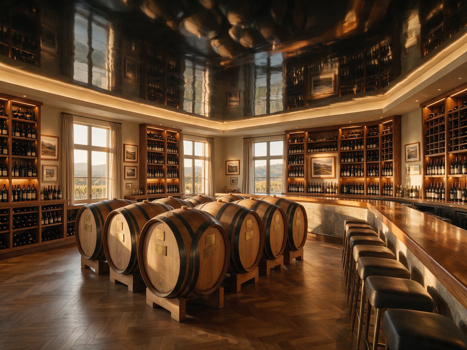 Wineries & Tasting Rooms stretch ceiling